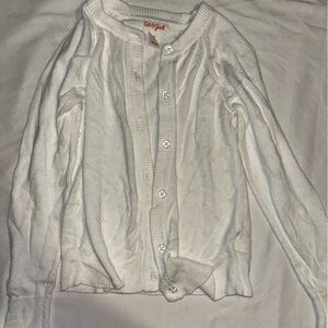 Cat & Jack White Classic Cardigan Sweater